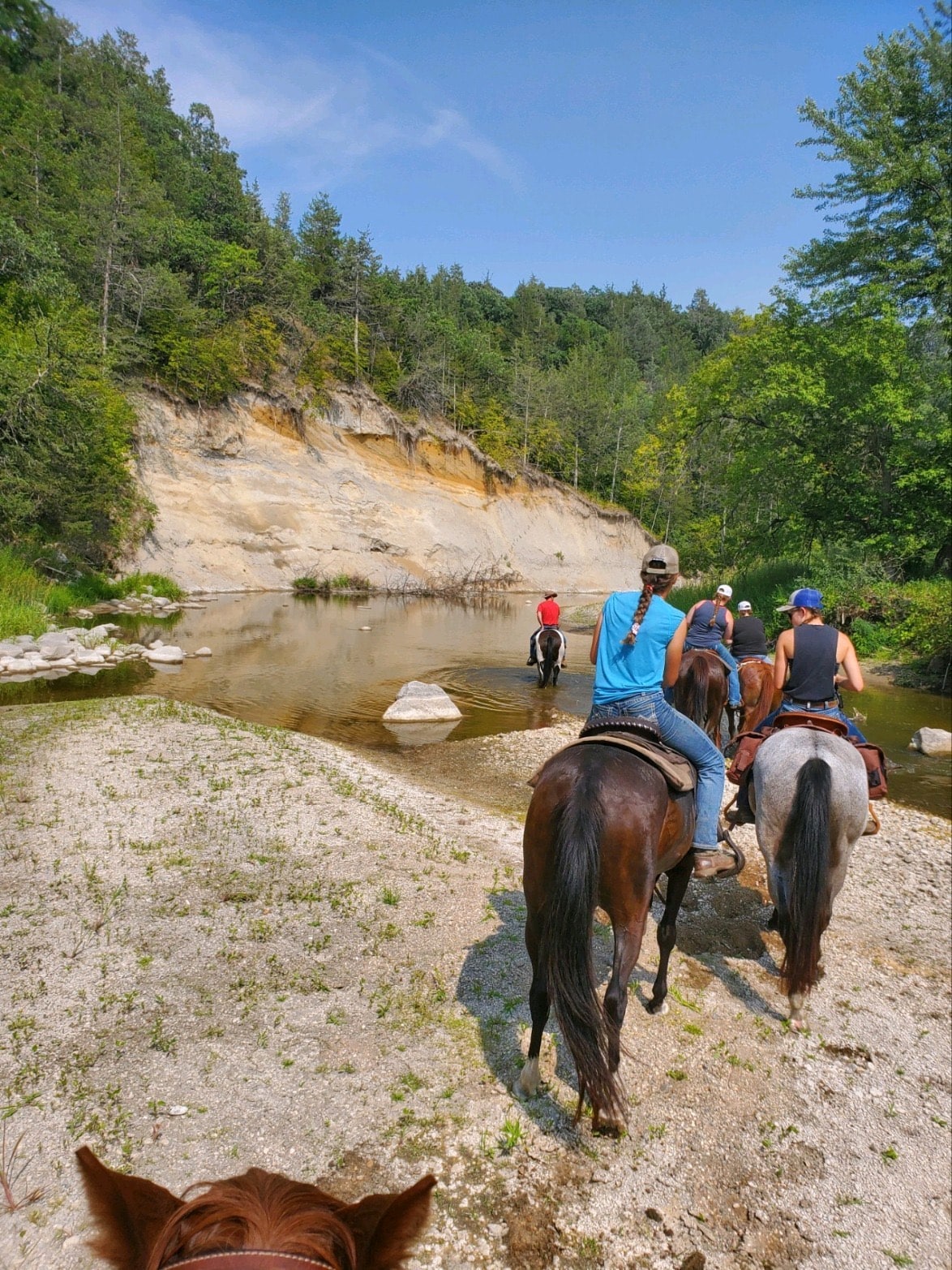 Horseback Riding Along River